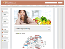 Tablet Screenshot of ernaehrung.ch